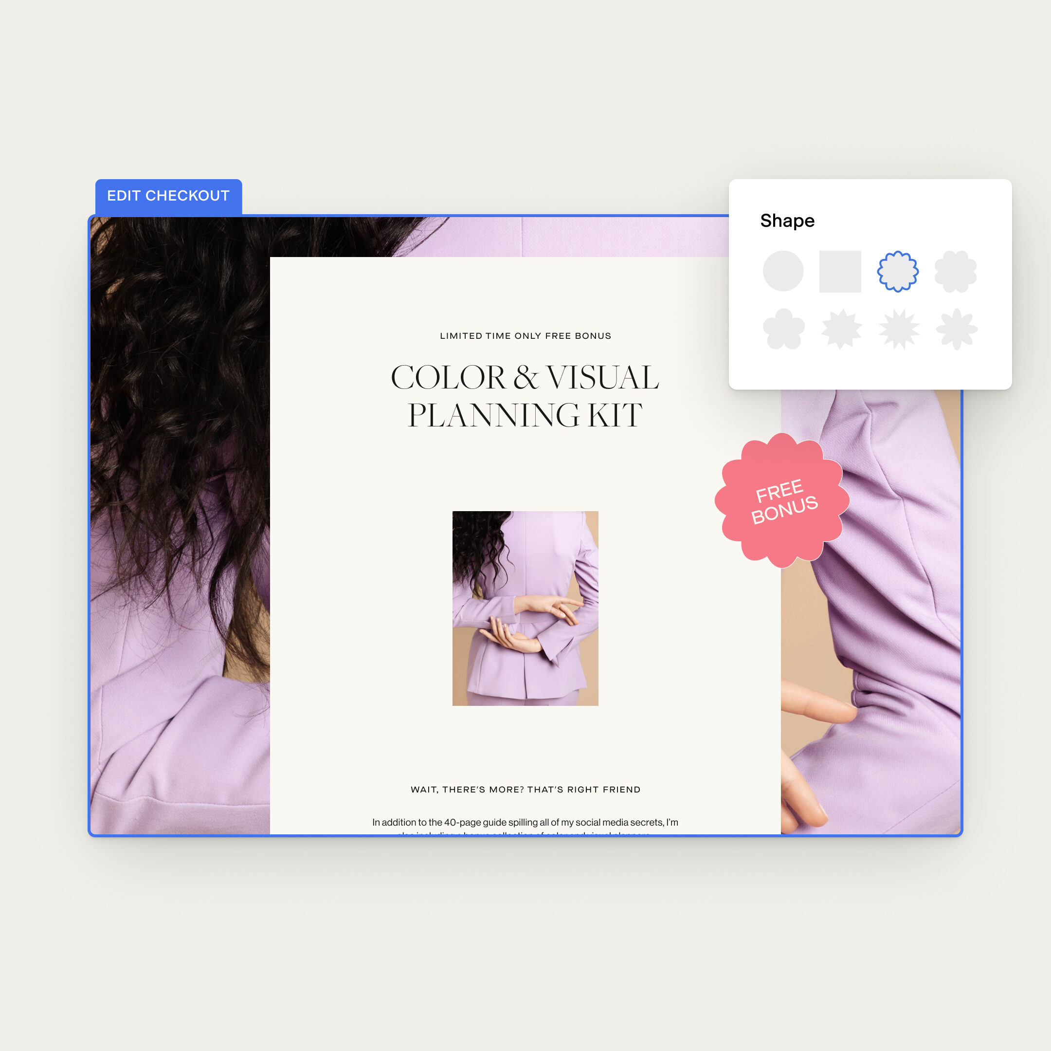 Flodesk color and visual planning kit mock-up