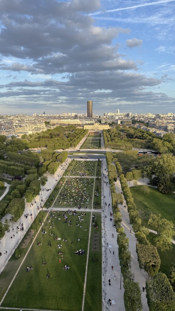 view from Eiffel Tower solo travel in paris