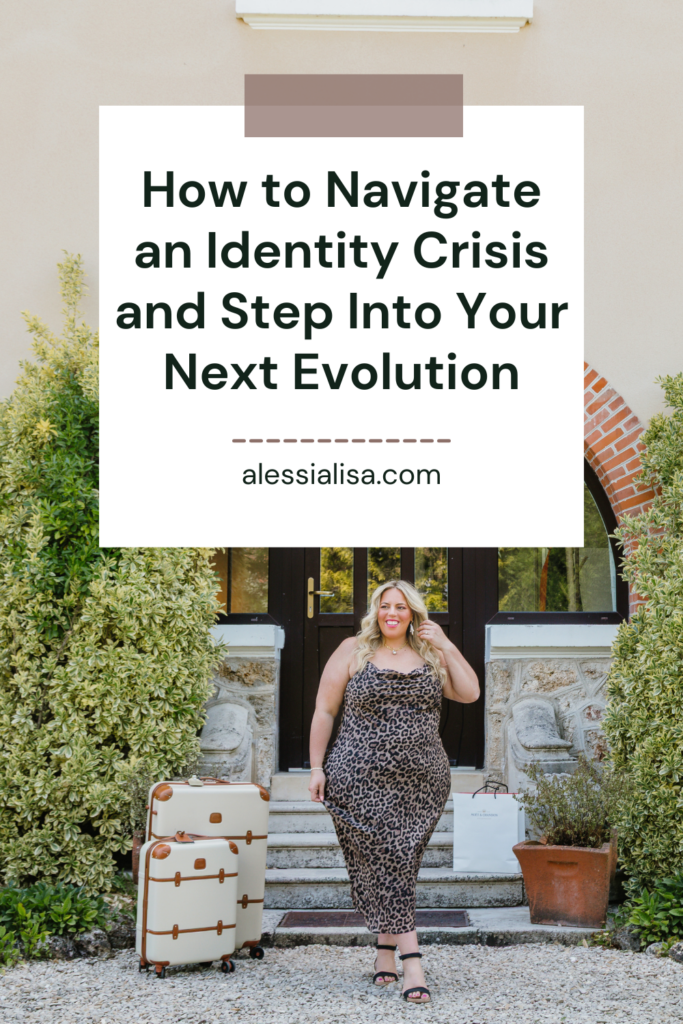 How to Navigate an Identity Crisis and Step Into Your Next Evolution pinterest pin