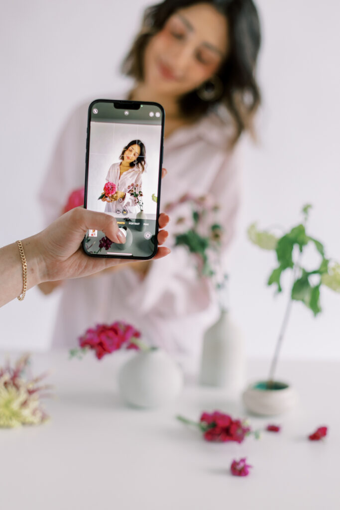 women capturing a video to edit